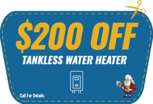 $200 Off Standard Water Heater Coupon | Benjamin Franklin Plumbing proudly serving the Florence, SC and surrounding areas.