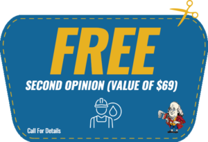 Free Second Opinion (Value of $69) | Benjamin Franklin Plumbing proudly serving the Florence, SC and surrounding areas.