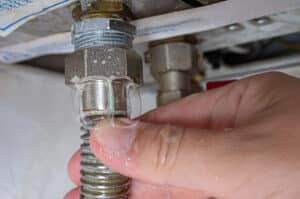 Gas leak at home boiler room, Gas Line.